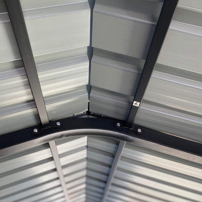 [12X20FT] Heavy Duty Metal Carport With Galvanized Steel Roof For Car, Boats And Trucks, Gray (SAK95562)