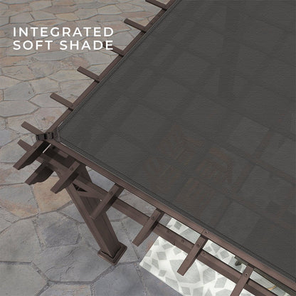 [10x12FT] Heavy Duty Backyard Galvanized Steel Powder Coated Pergola (91358672)